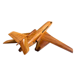 Falcon 50 Mahogany Wood Desktop Airplanes Model