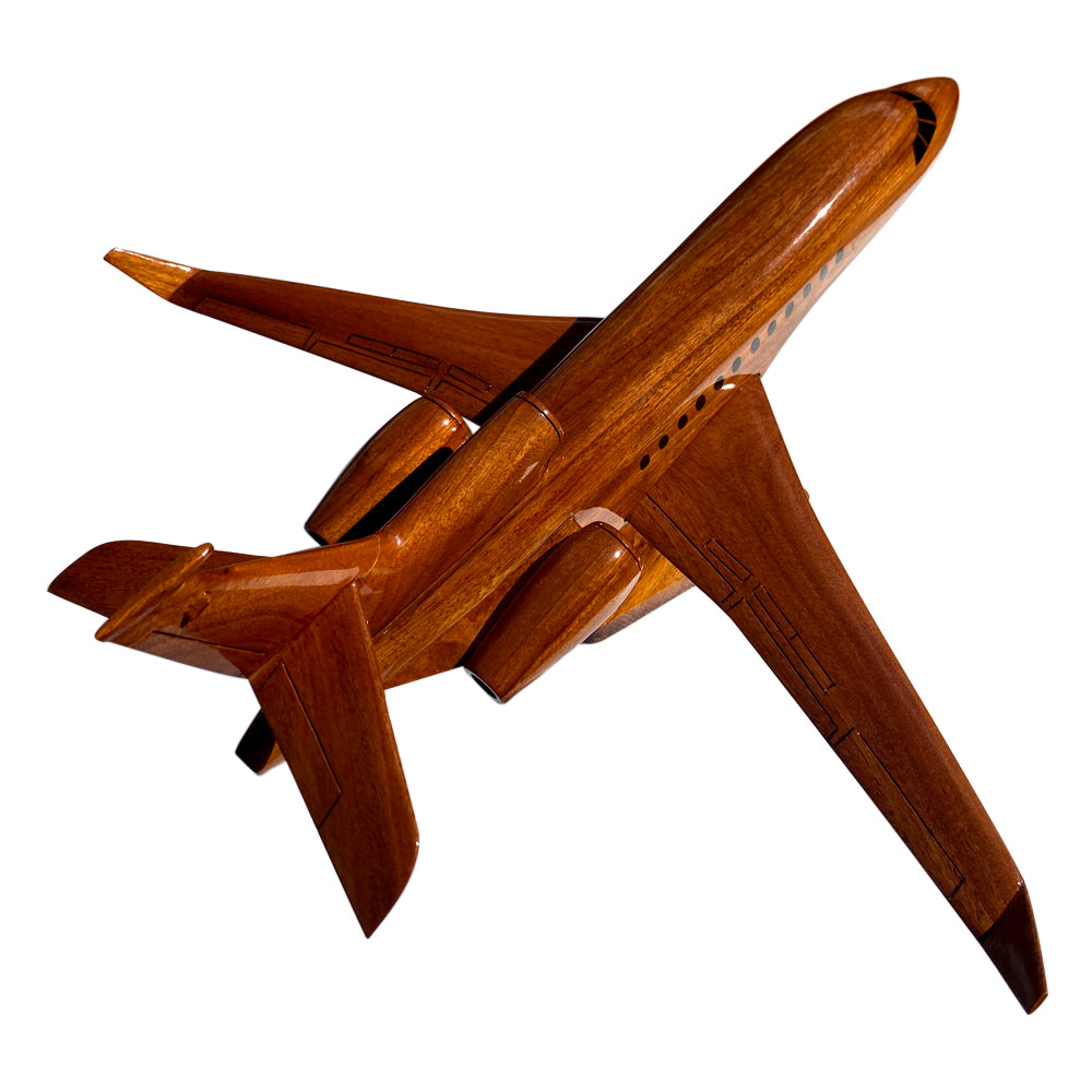 Dassault Falcon 900EX Mahogany Wood Desktop Airplanes Model