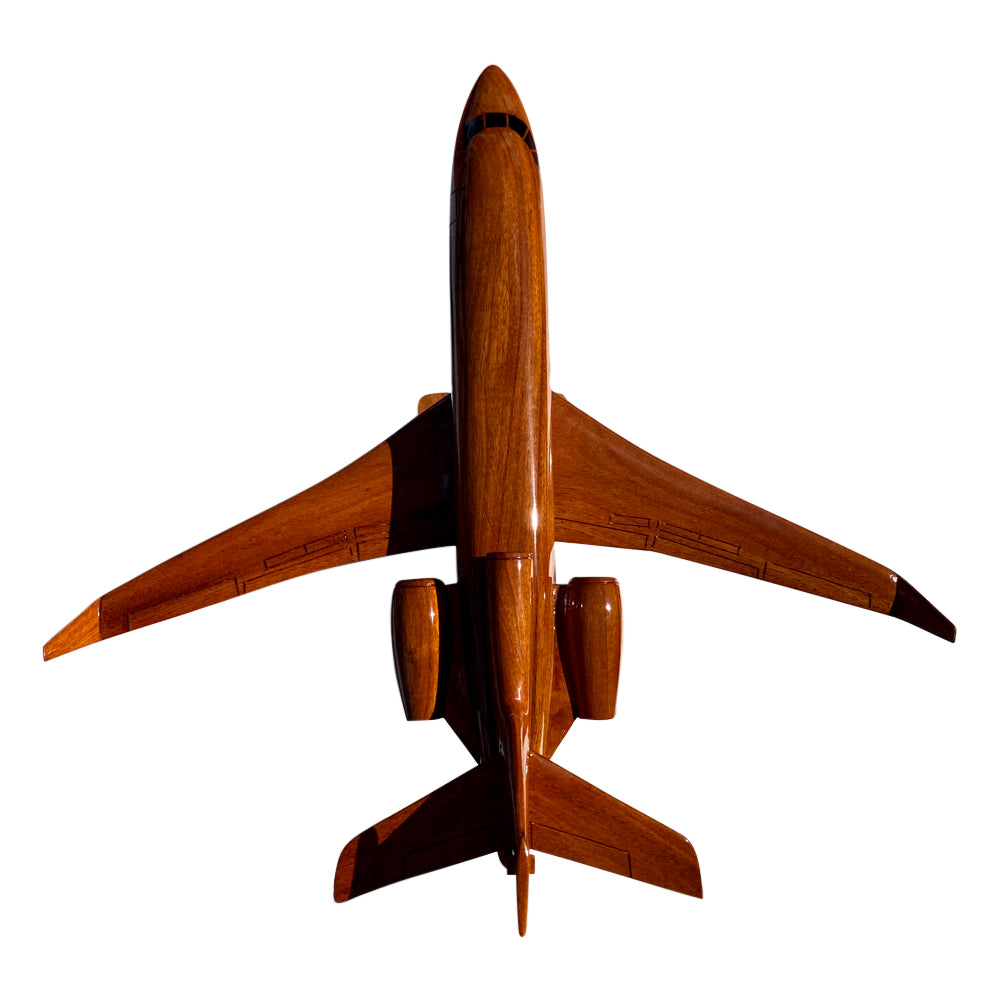 Dassault Falcon 900EX Mahogany Wood Desktop Airplanes Model