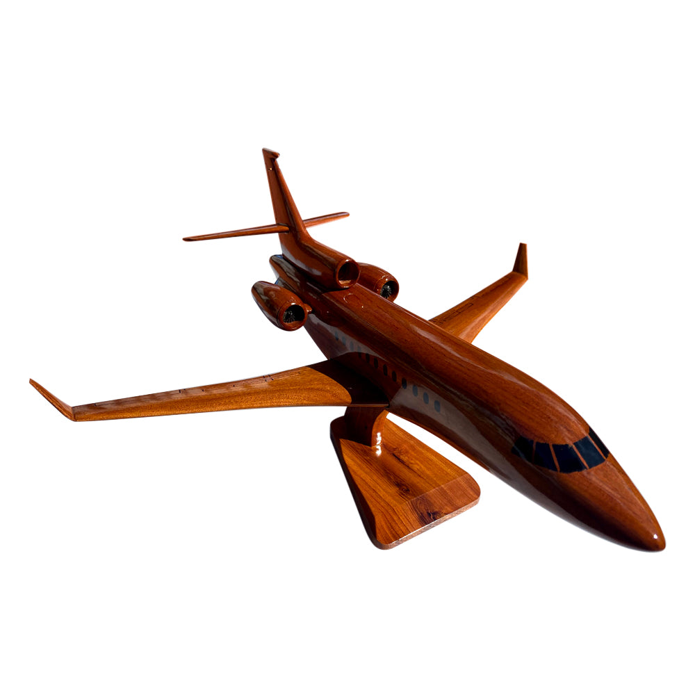 Dassault Falcon 900EX Mahogany Wood Desktop Airplanes Model