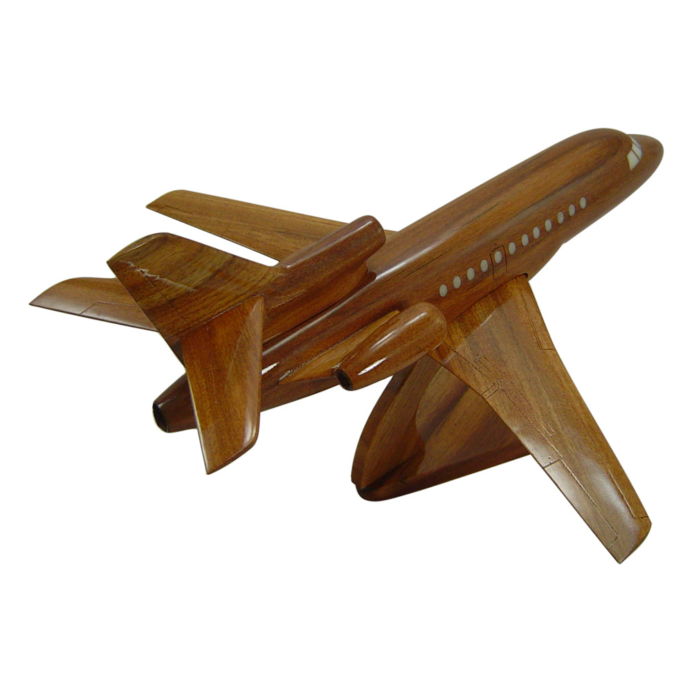 Dassault Falcon 900EX Mahogany Wood Desktop Airplanes Model
