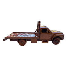 Load image into Gallery viewer, Flatbed Tow Truck Mahogany Wood Desktop trucks Model