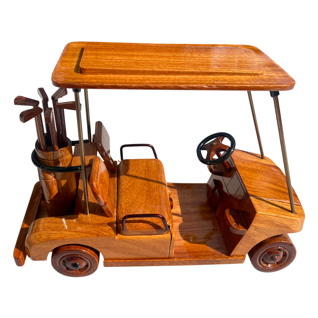 Golf Cart Mahogany Wood desktop Golf Cart model