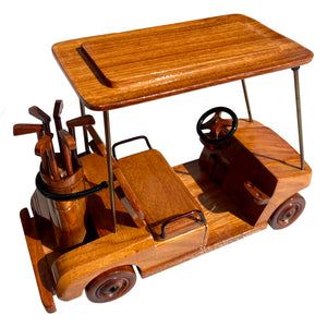 Golf Cart Mahogany Wood desktop Golf Cart model