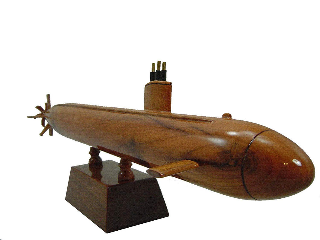 Greenville SSN 772 close up Submarine Mahogany wood desktop submarine Model