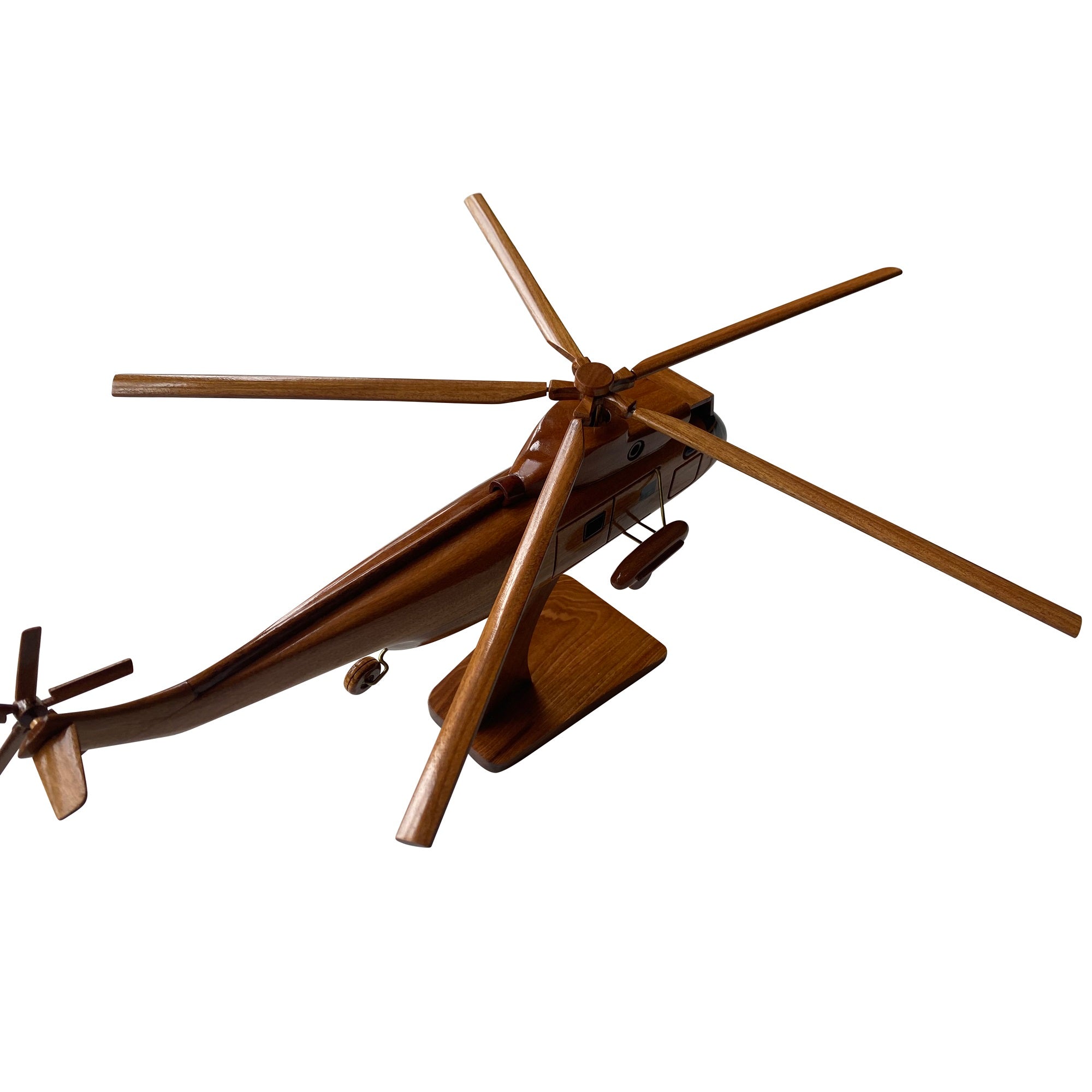 H3 Sea king Mahogany Wood Desktop Helicopter Model