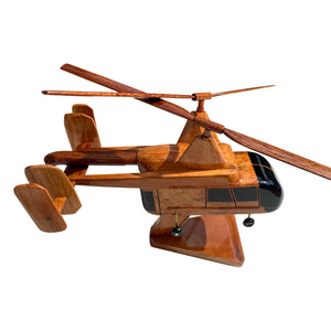 HH43 Huskie Mahogany Wood Desktop Helicopters Model
