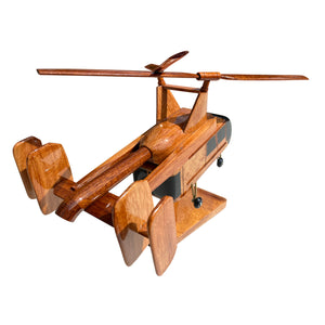HH43 Huskie Mahogany Wood Desktop Helicopters Model
