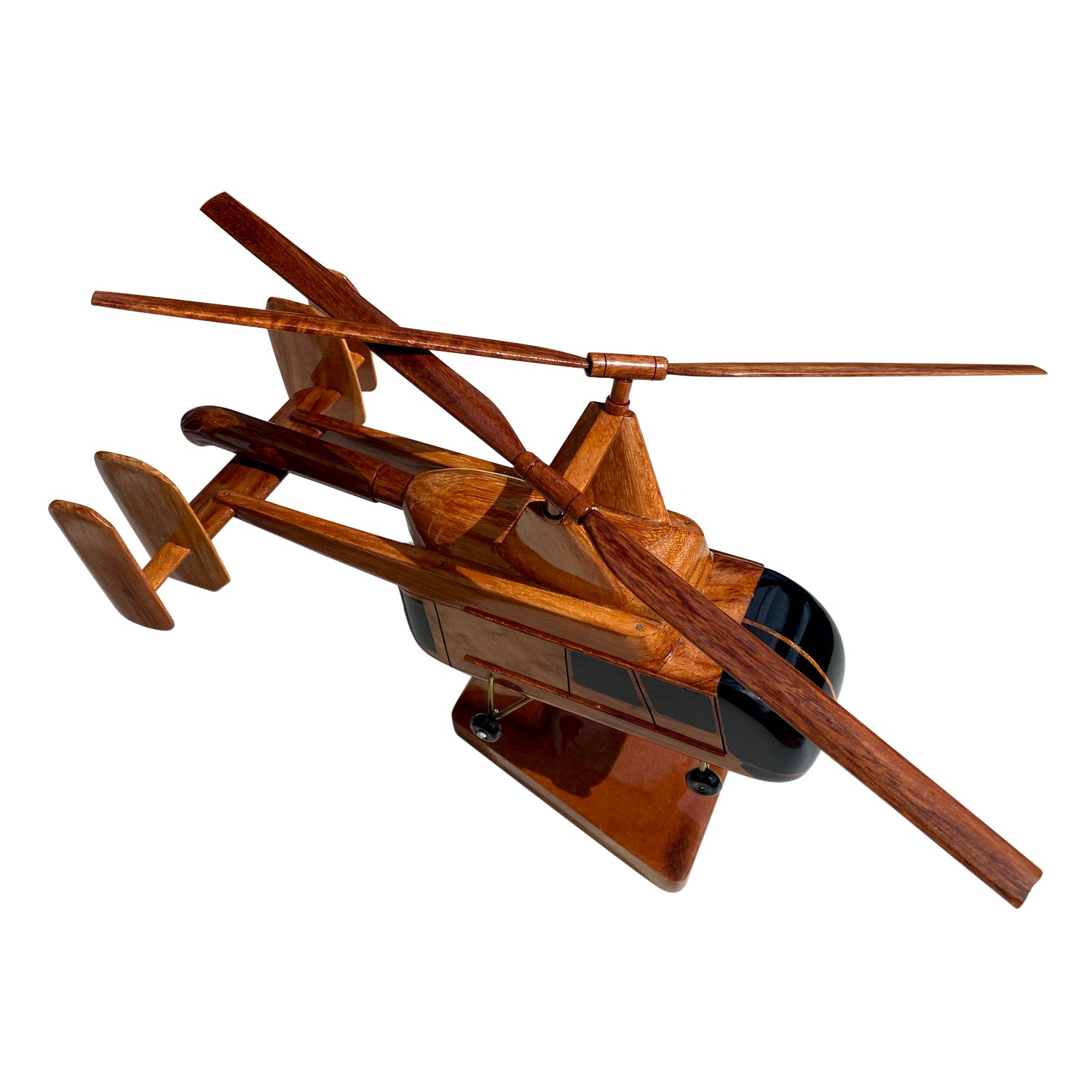 HH43 Huskie Mahogany Wood Desktop Helicopters Model
