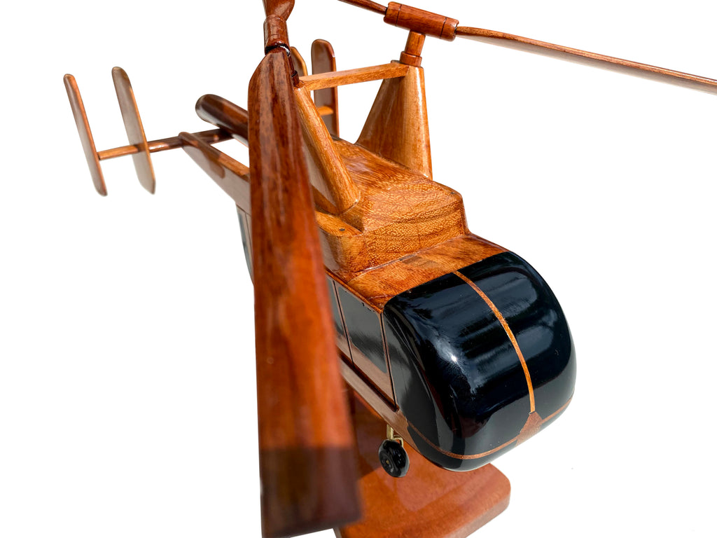 HH43 Huskie Mahogany Wood Desktop Helicopters Model