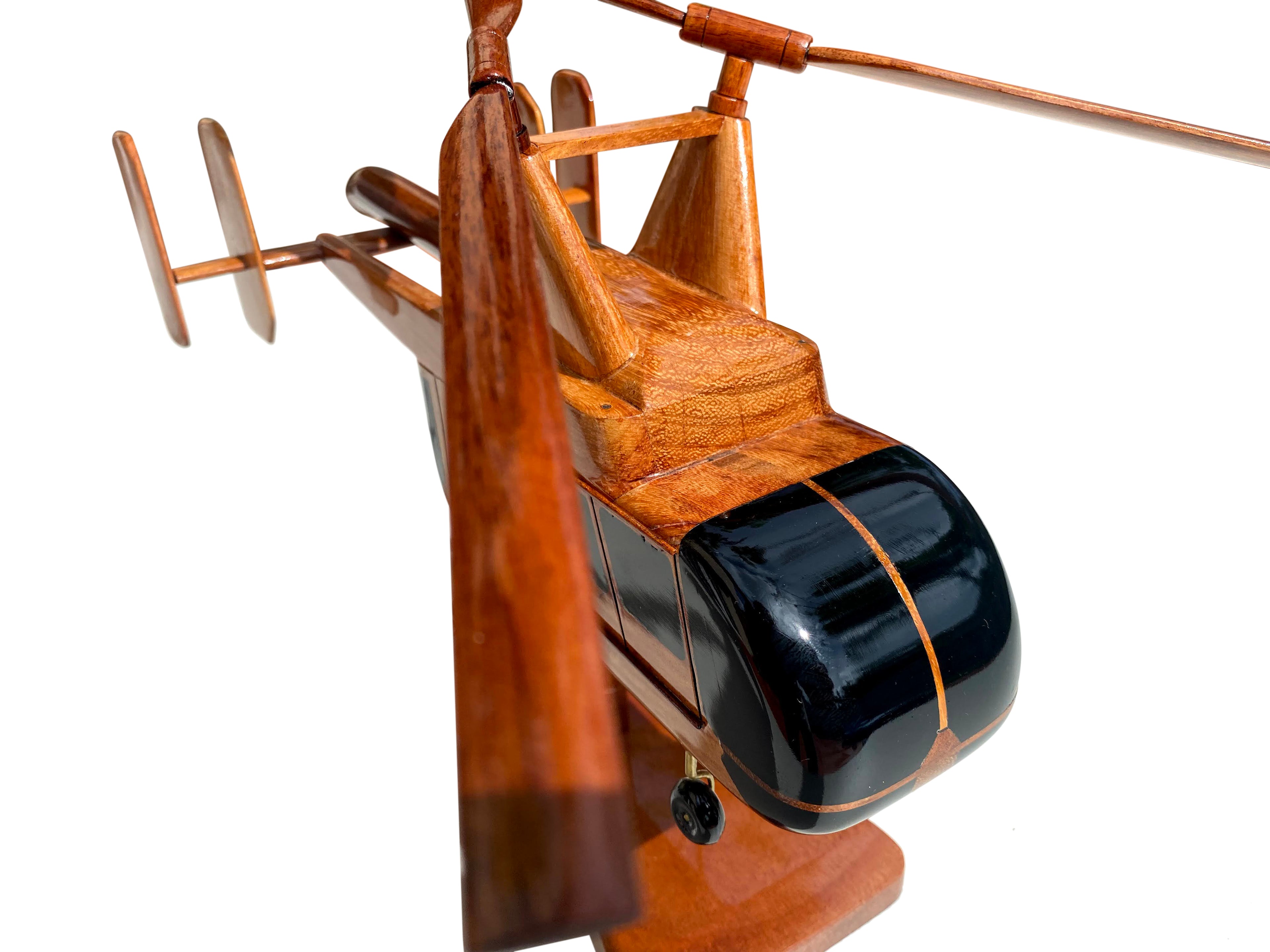 HH43 Huskie Mahogany Wood Desktop Helicopters Model