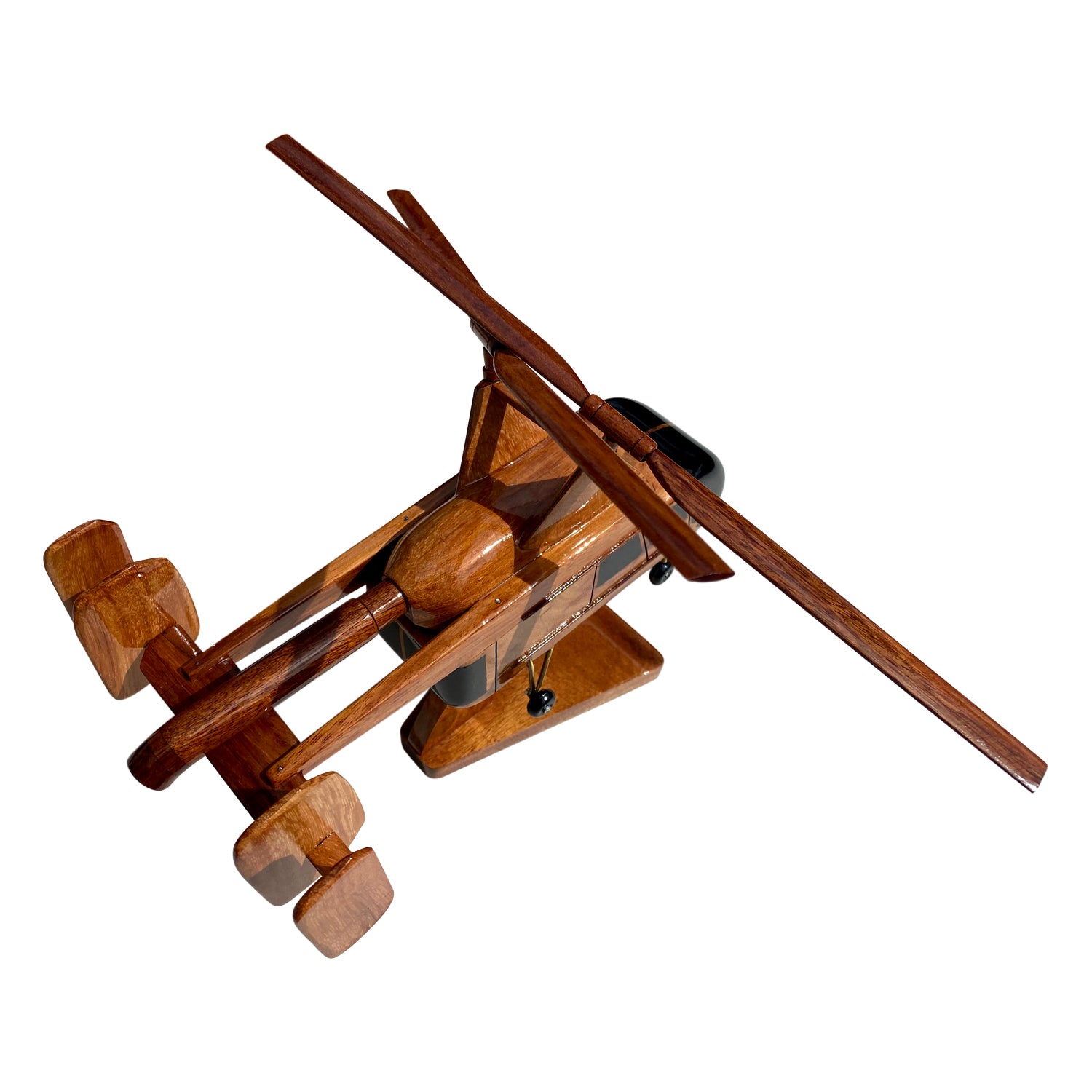 HH43 Huskie Mahogany Wood Desktop Helicopters Model