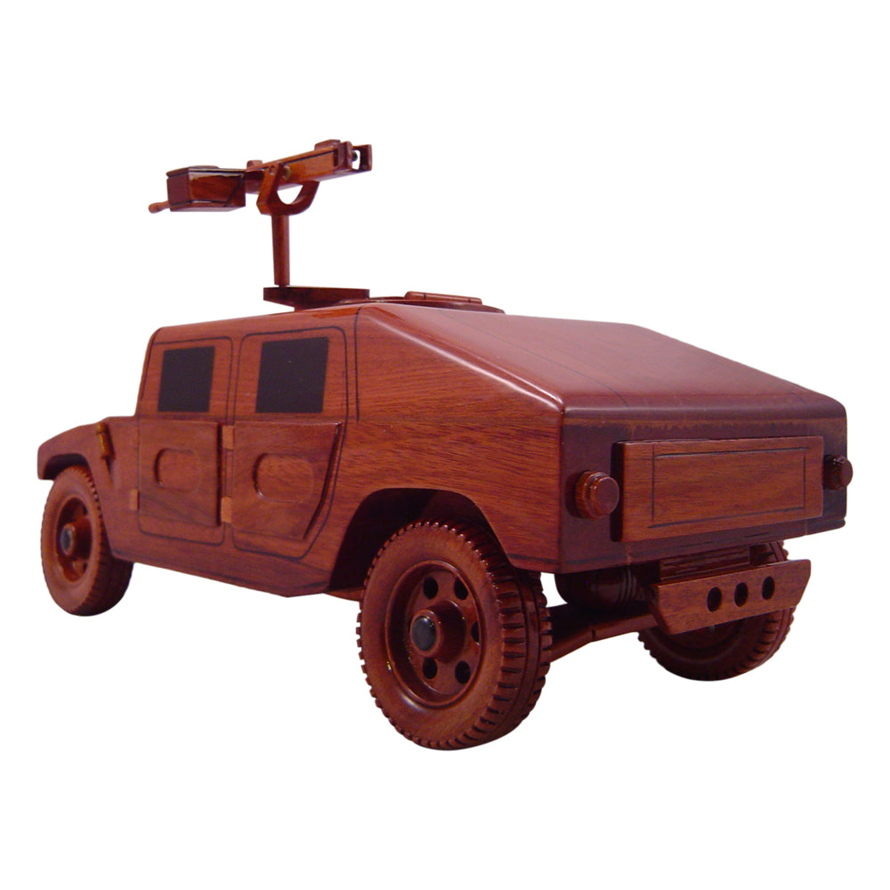 HUMV Military Mahogany Wood Desktop trucks  Model