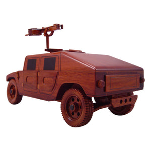 HUMV Military Mahogany Wood Desktop trucks  Model