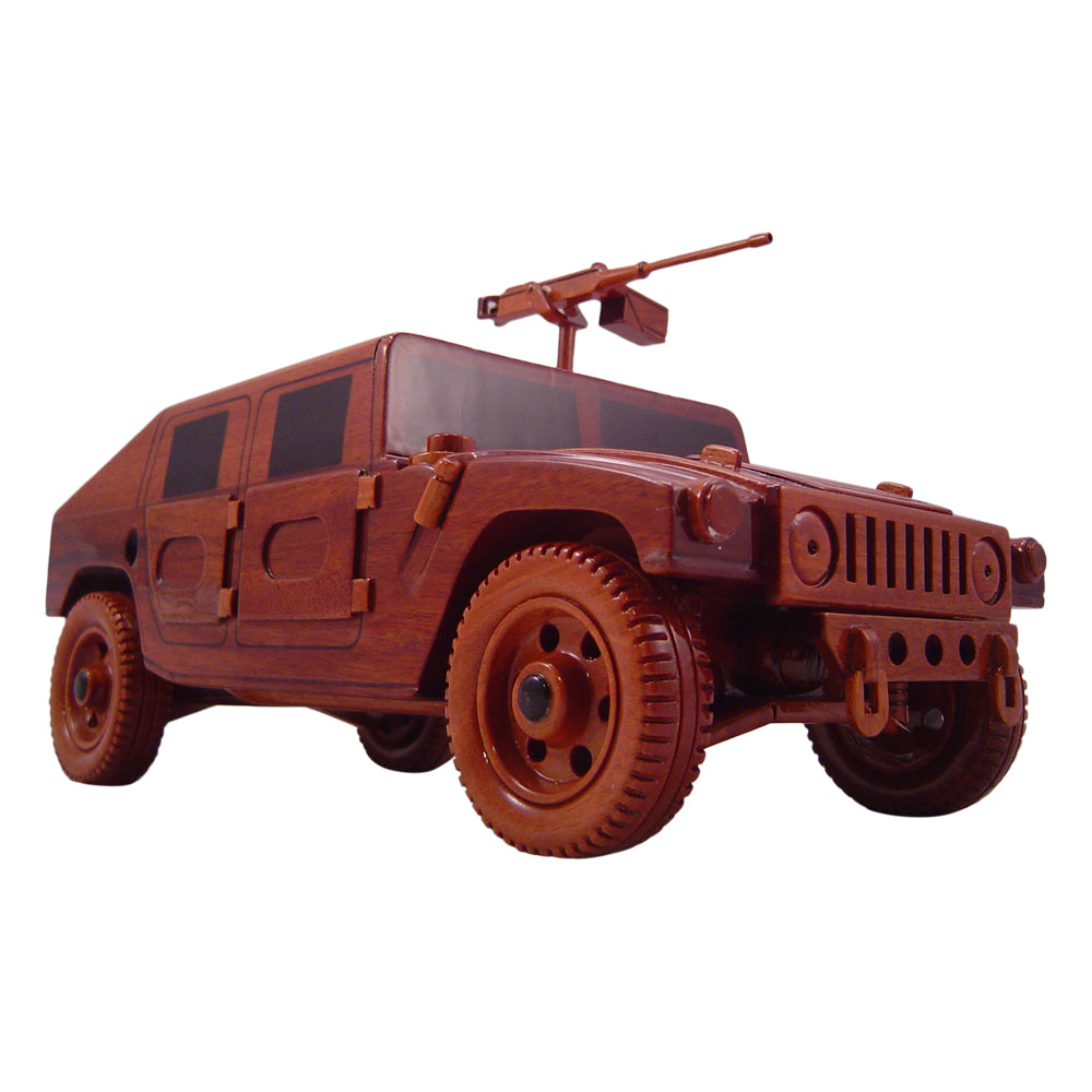 HUMV Military Mahogany Wood Desktop trucks  Model