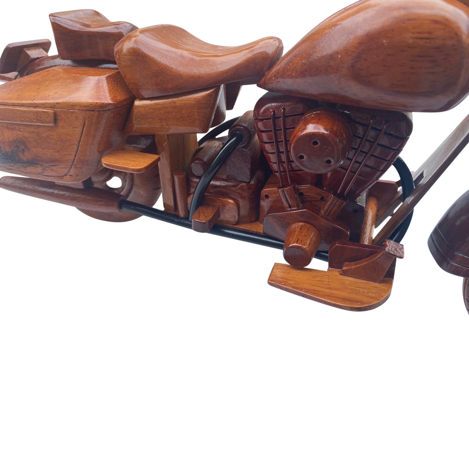 Harley Motorcycle Mahogany Wood Desktop Motorcycle Model