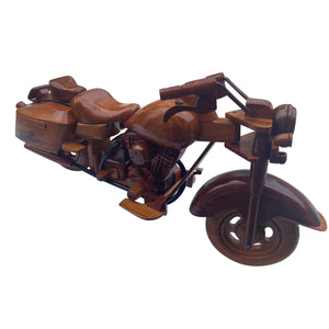 Harley Motorcycle Mahogany Wood Desktop Motorcycle Model