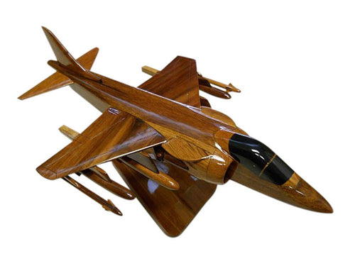 Harrier British Mahogany Wood Desktop Airplane Model