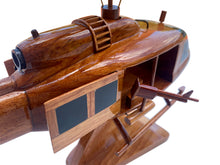 Load image into Gallery viewer, UH1 Huey Gunship Mahogany wood desktop Helicopter model.