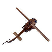 Load image into Gallery viewer, UH1 Huey Gunship Mahogany wood desktop Helicopter model.