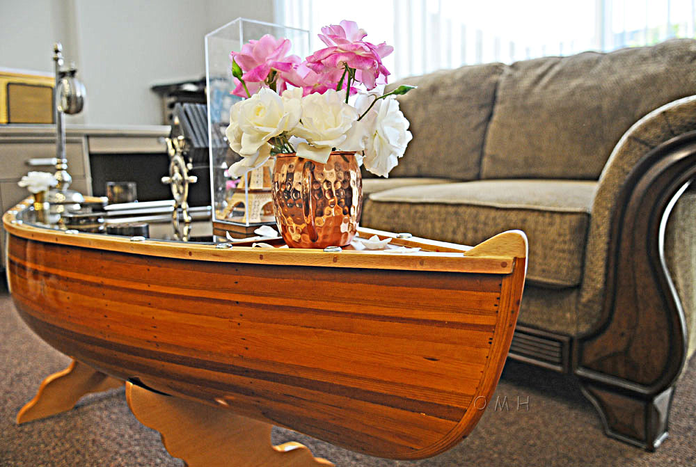 Wooden Canoe Table 5 ft