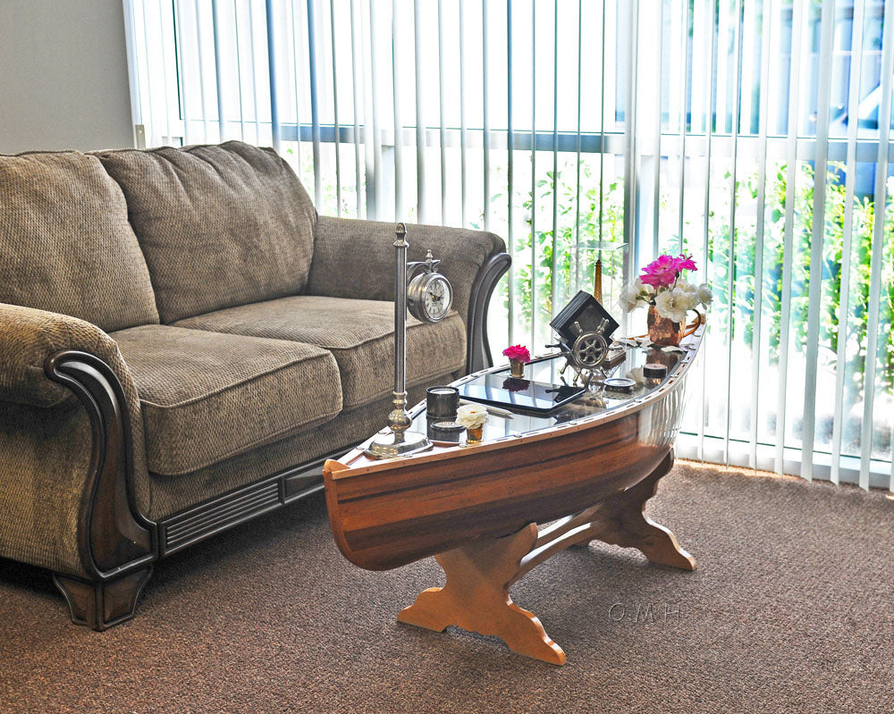Wooden Canoe Table 5 ft