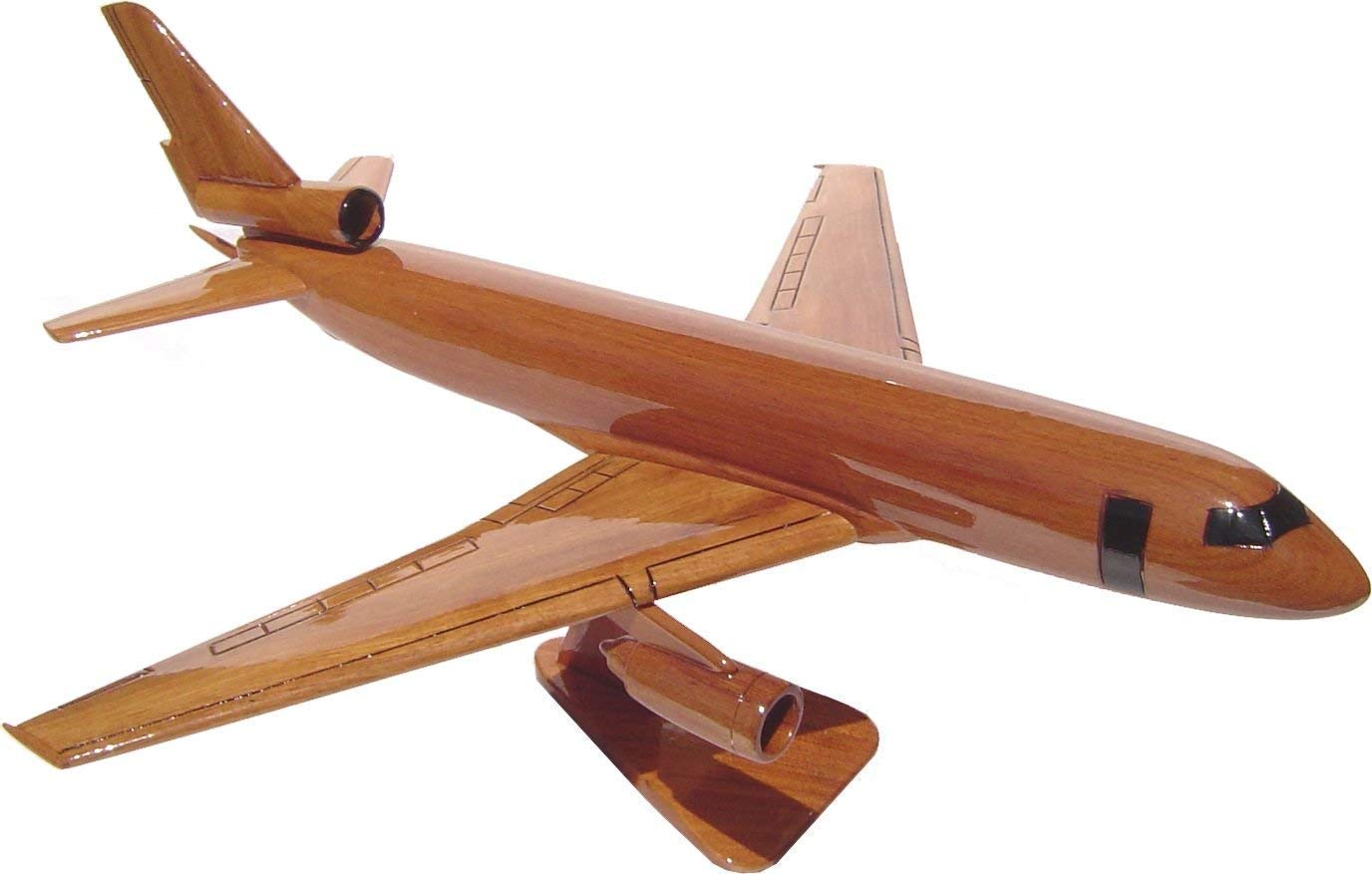 KC10 Extender Mahogany Wood Desktop Airplane Model