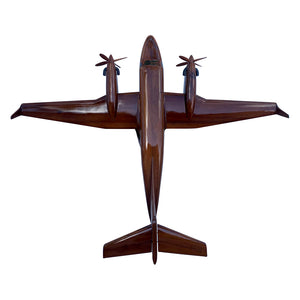 King Air 350 Mahogany Wood Desktop Airplane Model