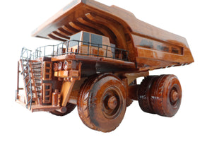 Komatsu Truck Mahogany Wood Desktop truck Model