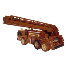 Load image into Gallery viewer, Fire Truck ladder Mahogany Wood Desktop  trucks Model