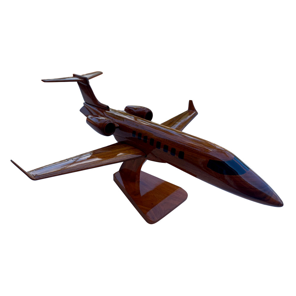 Lear45  Mahogany Wood Desktop Airplane Model