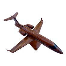 Load image into Gallery viewer, Lear45  Mahogany Wood Desktop Airplane Model