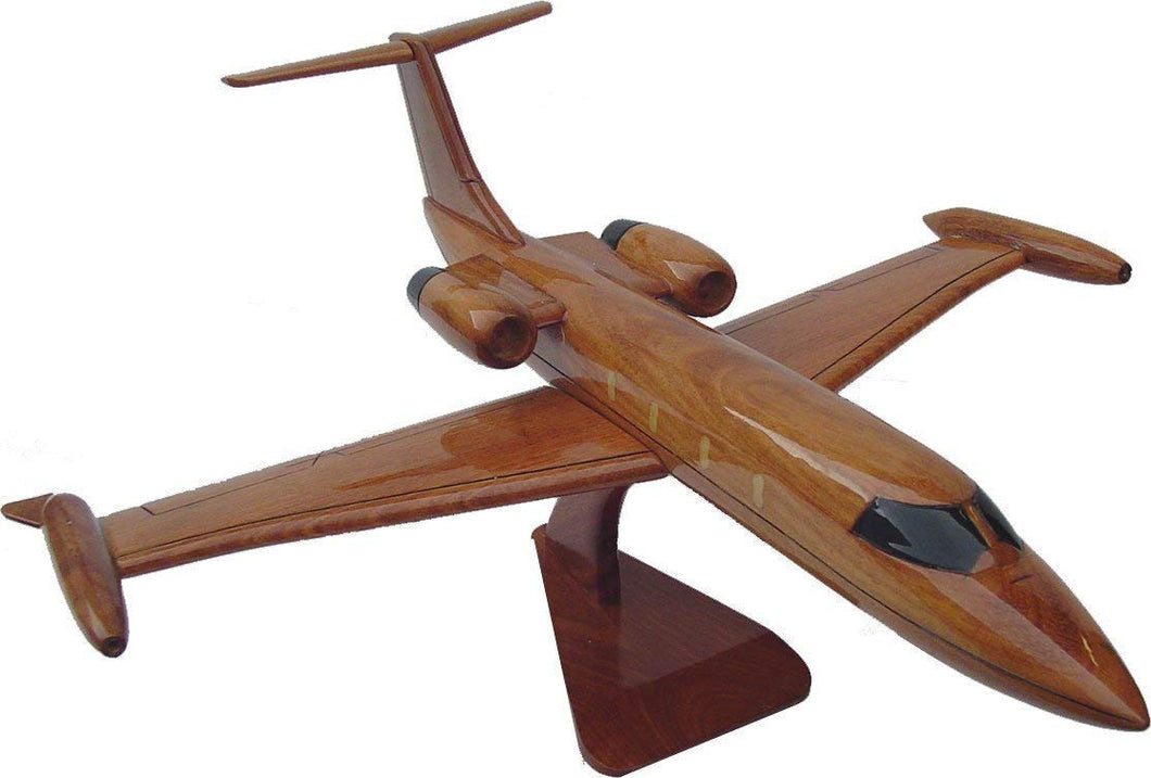 Learjet  35 Mahogany Wood Desktop Airplanes Model