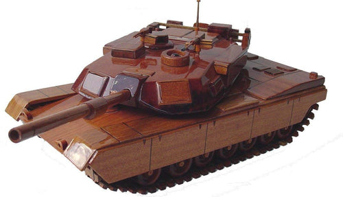 M1A1 Abrams Mahogany Wood Desktop Military Model