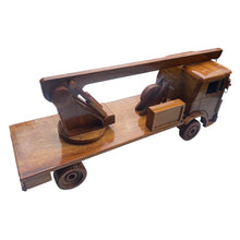 Load image into Gallery viewer, Mack MB400 Crane 1978  Mahogany Wood Desktop Truck combo Model