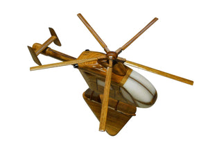 MD902 Mahogany Wood Desktop Helicopters Model