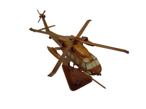 MH60 Special Forces Army  Mahogany Wood Desktop Helicopters  Model
