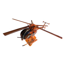 Load image into Gallery viewer, AH6 Weapons Mahogany Wood Desktop Helicopter Model