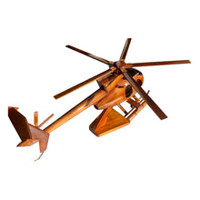 Load image into Gallery viewer, AH6 Weapons Mahogany Wood Desktop Helicopter Model