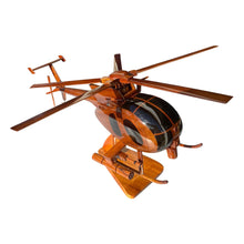 Load image into Gallery viewer, AH6 Weapons Mahogany Wood Desktop Helicopter Model