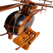 Load image into Gallery viewer, AH6 Weapons Mahogany Wood Desktop Helicopter Model