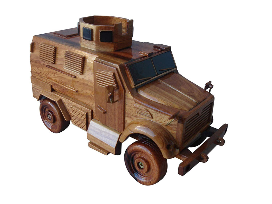 MRAP Cougar Mahogany Wood Desktop Model