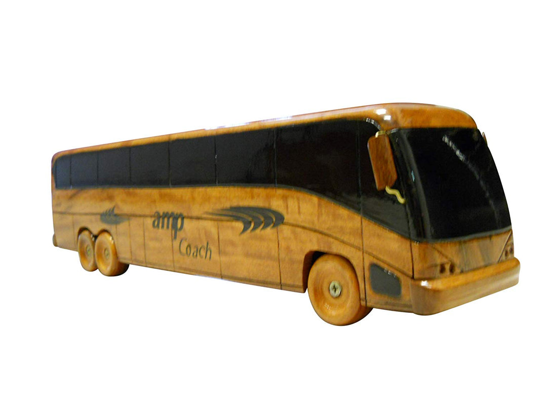 Motorcoach Mahogany Wood Desktop Model