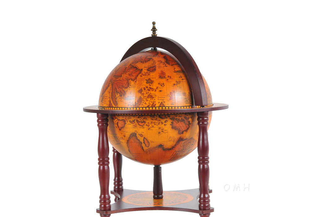 Red Globe 13 inches with chess holder