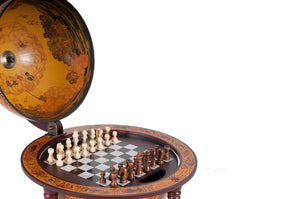 Red Globe 13 inches with chess holder