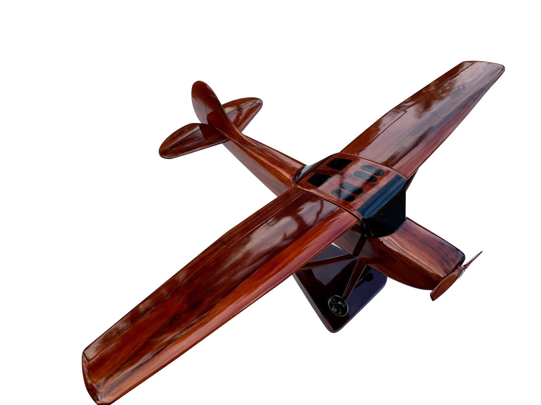 L19 Birddog Mahogany Wood Desktop Airplane Model