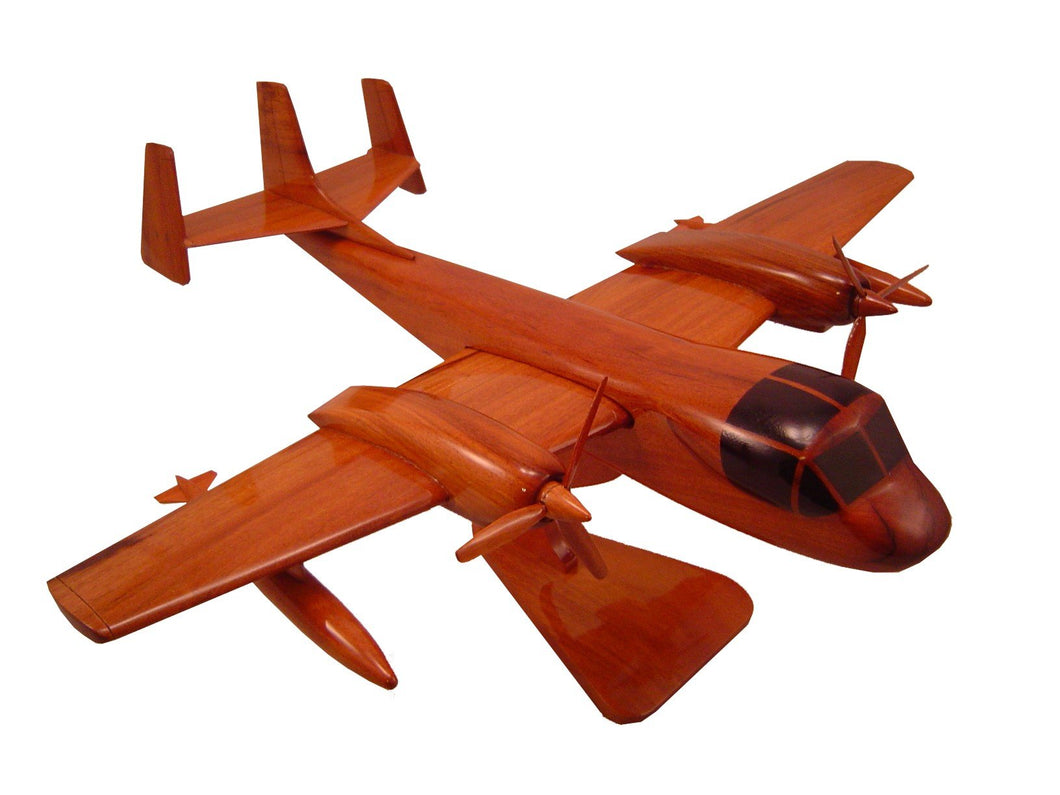 OV1 Mohawk Mahogany Wood Desktop Airplane Airplanes  Model