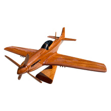 Load image into Gallery viewer, P51 Mustang Mahogany Wood Desktop Airplane Model