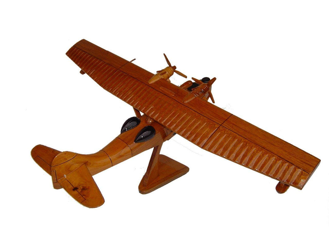 PBY Catalina Mahogany Wood Desktop Airplane Model