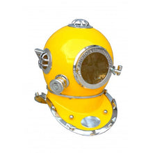 Load image into Gallery viewer, Yellow finish diving helmet  scuba nautical mark IV